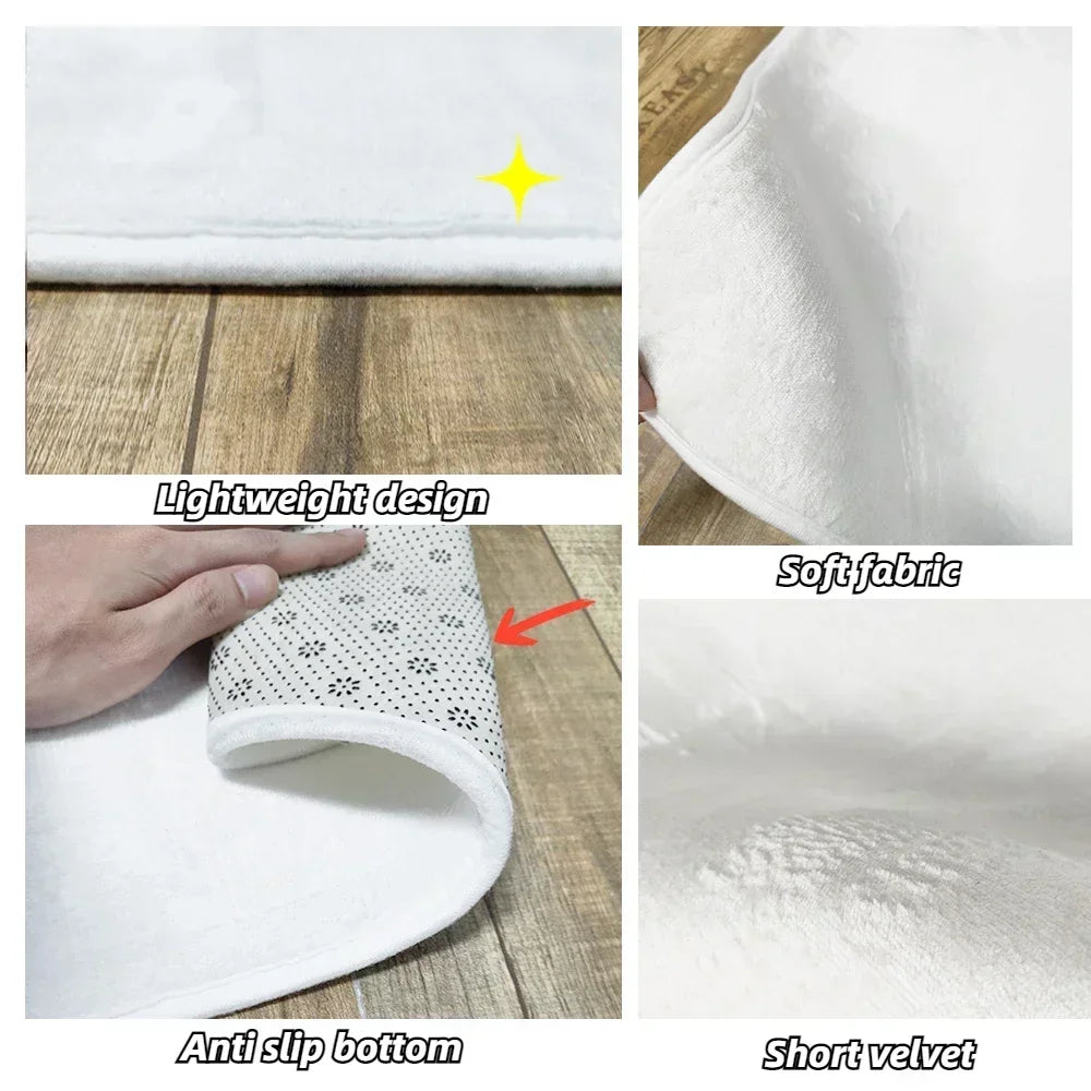 Tapis de cuisine vinyle carreaux  ciment noir